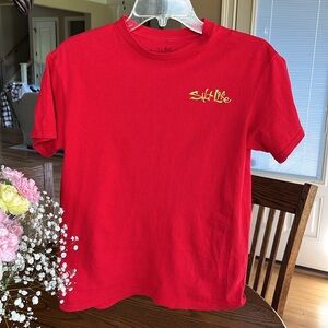 Salt Life Red Cotton T Shirt Boys Girls Medium